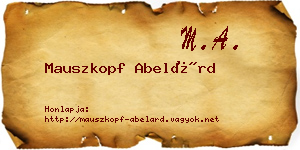 Mauszkopf Abelárd névjegykártya